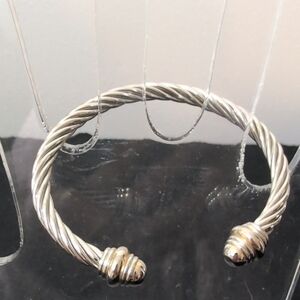 Silver-Tone Twisted Cuff Bracelet - Women Jewelry